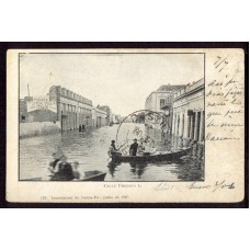 SANTA FE INUNDACIONES 1905 ANTIGUA TARJETA POSTAL